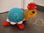 Fisher Price vintage babyspeeltje schildpad op zijn tenen, Ophalen, Gebruikt, Duw- of Trekspeelgoed, Met geluid