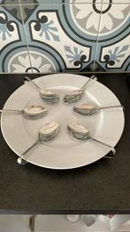 Aperitief bord met 6 lepelhapjes, Ophalen of Verzenden, Zo goed als nieuw
