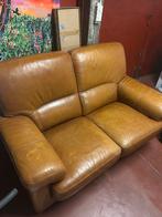 Bruine lederen 2zit, Ophalen, Zo goed als nieuw