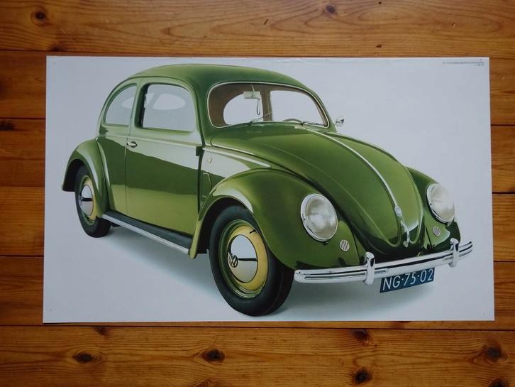 8x Volkswagen Kever poster jaren 90 meeting race retro, Verzamelen, Automerken, Motoren en Formule 1, Zo goed als nieuw, Auto's