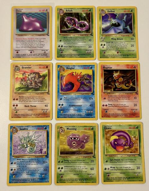 Pokemon Fossil Engels (1999), Hobby en Vrije tijd, Verzamelkaartspellen | Pokémon, Gebruikt, Meerdere kaarten, Ophalen