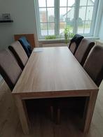 Volledige eetkamer met stoelen, Huis en Inrichting, Ophalen, Gebruikt, 6 tot 8 stoelen
