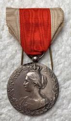 Medaille WO1 Nat. Comite Hulp & Voeding, 14-19, Zilveren Med, Verzamelen, Ophalen of Verzenden, Overige soorten, Lintje, Medaille of Wings