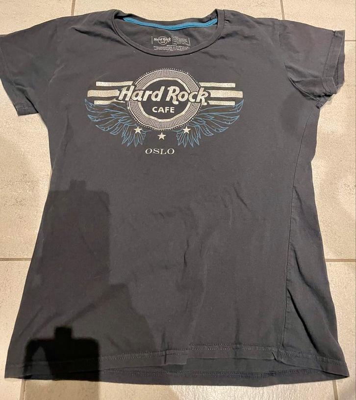 Origineel Damesmodel donkergrijs Hard Rock Cafe Oslo topdruk, Verzamelen, Muziek, Artiesten en Beroemdheden, Zo goed als nieuw
