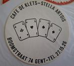 F: sticker café De Klets Stella Artois Speelkaarten  Gent, Ophalen of Verzenden, Zo goed als nieuw, Bedrijf of Vereniging