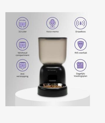 Pettadore Nutri Lite – Automatische Voerbak - Nooit Gebruikt beschikbaar voor biedingen