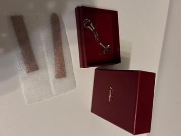 Cartier santos medium bruine leren horlogeband en gesp beschikbaar voor biedingen