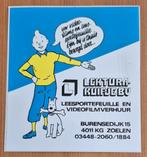 Kuifje sticker Lektura Hergé Tintin, Ophalen of Verzenden, Kuifje, Zo goed als nieuw, Plaatje, Poster of Sticker