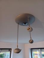 TE KOOP: Plafondlamp  Werkt perfect!  Kleur: grijs metallic, Huis en Inrichting, Lampen | Hanglampen, Ophalen, Gebruikt