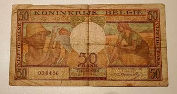 50 Francs Belgique 1956   zie ook andere zoekertjes