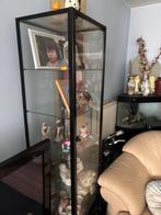 Hoge vitrine kast, Huis en Inrichting, Kasten | Vitrinekasten, Ophalen, Minder dan 50 cm, Gebruikt, Glas