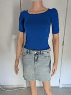 NIEUW - T-shirt met gefronste halflange mouwen, Appel's, Blauw, Nieuw, Ophalen of Verzenden
