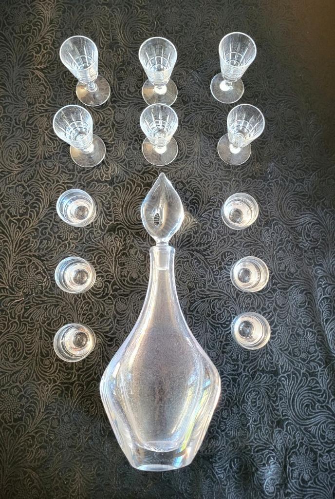 service liqueur Daum + cristal Lorrain, Antiquités & Art, Antiquités | Verre & Cristal, Enlèvement ou Envoi