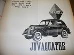 revue technique renault juvaquatre jusque 1949, Utilisé, Enlèvement ou Envoi, RTA, Renault