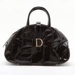 Vintage Dior Bowler-handtas met dubbel zadel, Verzenden, Zo goed als nieuw, Bruin, Handtas