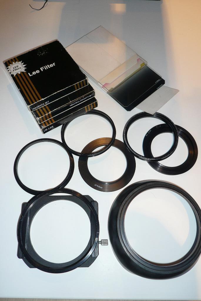 Lee filtersysteem met verschillende ringen en filters, Audio, Tv en Foto, Foto | Filters, Gebruikt, Overige typen, Overige merken