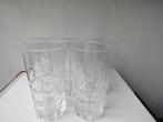 Vintage (half) kristallen waterglazen tumblers setvan 8, Antiek en Kunst, Ophalen of Verzenden