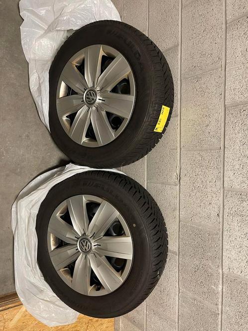 ✅️Banden met velgen + wieldoppen, 205/60R16 ZGAN✅️, Auto-onderdelen, Banden en Velgen, Velg(en), Winterbanden, Gebruikt, Ophalen