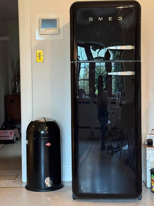 Smeg grote koelkast FAB30LN1 zwart linksdraaiend, Elektronische apparatuur, Koelkasten en IJskasten, Gebruikt, Ophalen