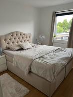Boxspring 160x200  (8 maanden oud), Ophalen, Beige, Tweepersoons, Zo goed als nieuw
