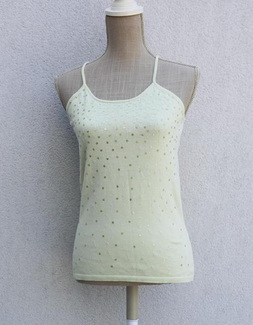 Mooie lichtgroen/gele Turturnover L top, Kleding | Dames, Topjes, Zo goed als nieuw, Maat 38/40 (M), Groen, Ophalen of Verzenden