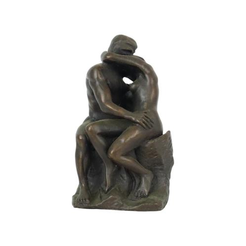 Naar Auguste Rodin Le Baiser De Kus Reproductie in Brons, Antiek en Kunst, Kunst | Beelden en Houtsnijwerken, Ophalen of Verzenden