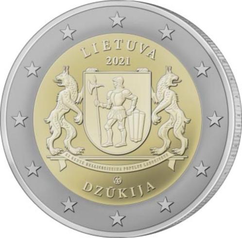 2 euros Lituanie 2021 - Dzukija (UNC), Timbres & Monnaies, Monnaies | Europe | Monnaies euro, Monnaie en vrac, 2 euros, Autres pays