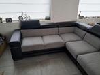 Mooie stoffen/skai lederen hoeksalon, koopje!!, Huis en Inrichting, Ophalen, Gebruikt, Hout
