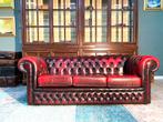 Prachtige Chesterfield zetel Oxblood rood, Huis en Inrichting, Ophalen of Verzenden, Zo goed als nieuw, Leer