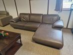 BRUINE BUFFELLEDEREN HOEKSALON NATUZZI, Huis en Inrichting, Ophalen, Gebruikt, Leer