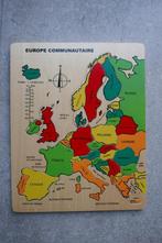 Vintage educatieve houten legpuzzel Europa (Franstalig), Ophalen of Verzenden, Minder dan 500 stukjes, Nieuw, Legpuzzel