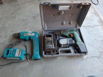 Accu boormachines bosch en makita  beschikbaar voor biedingen