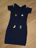 Donkerblauw kleedje met open schouders (164), Meisje, Ophalen of Verzenden, Zo goed als nieuw, Jurk of Rok