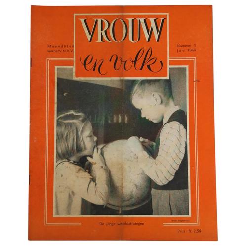 Vrouw en Volk - Nr 5 1944, Verzamelen, Militaria | Tweede Wereldoorlog, Overige soorten, Boek of Tijdschrift, Ophalen of Verzenden