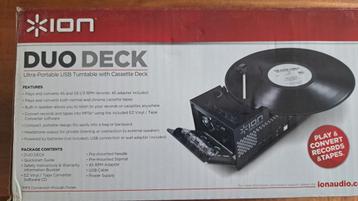 iON Duo Deck portable turntable + cassette deck naar MP3