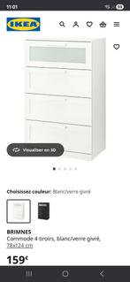 IKEA Brimnes - Commode 4 tiroirs - Blanc, Enlèvement