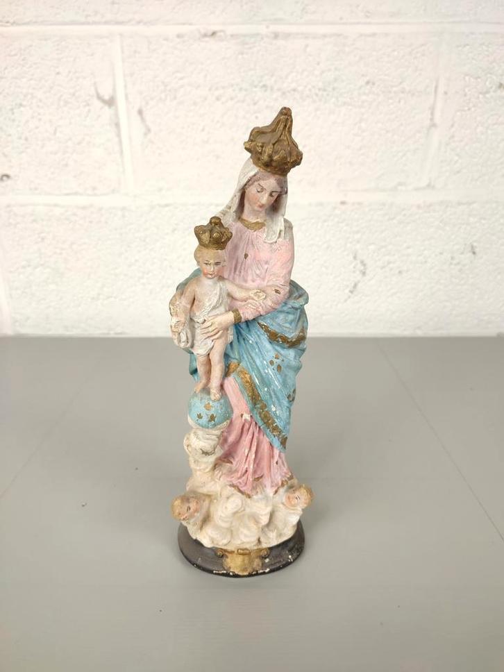 Gipsen beeld Notre Dame des Victoires, Antiek en Kunst, Antiek | Religieuze voorwerpen, Ophalen of Verzenden
