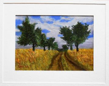 "Landelijk Landschap" Ingelijst schilderij   beschikbaar voor biedingen