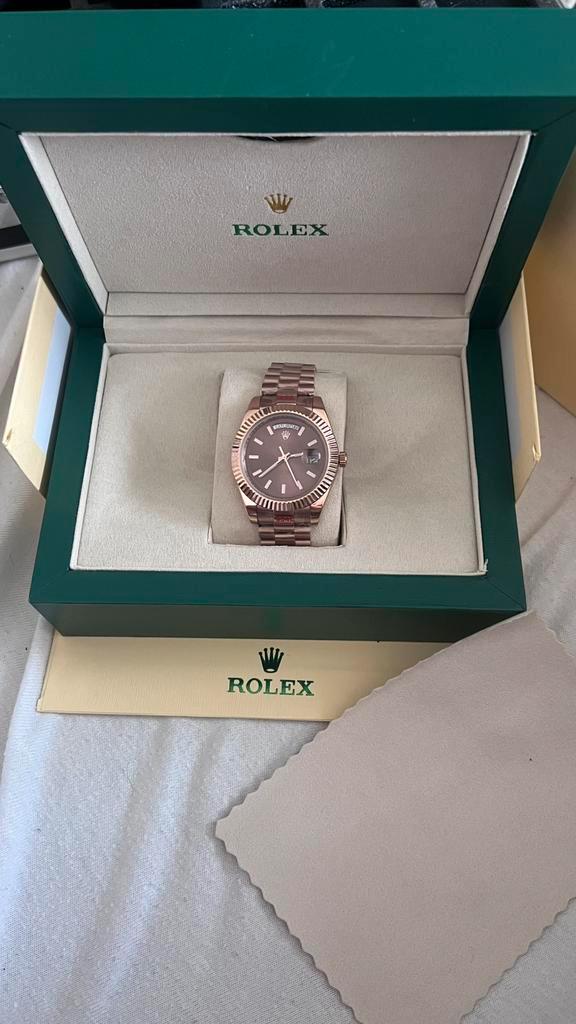 Rolex Daydate Chocolate Gold, Kleding | Heren, Overige Herenkleding, Zo goed als nieuw, Ophalen of Verzenden