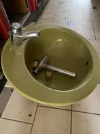 groene inbouw lavabo's met kranen, Doe-het-zelf en Bouw, Sanitair, Ophalen, Gebruikt, Wastafel