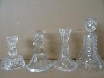 Vintage kandelaars 2x kristallen kandelaar 2x kandelaar glas, Huis en Inrichting, Overige materialen, Overige kleuren, Ophalen of Verzenden