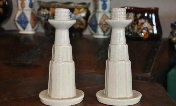 § chandeliers art déco AMC/ wasmuel, Antiquités & Art, Antiquités | Bougeoirs, Céramique ou Poterie, Enlèvement ou Envoi