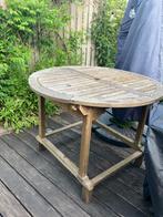 Tuintafel + 8 stoelen + bartafel in teak, Tuin en Terras, Ophalen, Gebruikt