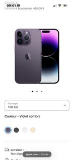 iPhone 14 Pro 128 Go – Bon état – 365€ négociabl, Télécoms, Téléphonie mobile | Apple iPhone, 86 %, Comme neuf, Enlèvement, Sans abonnement