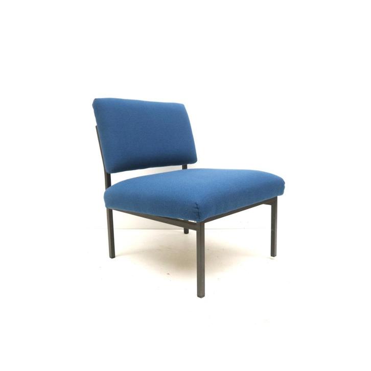 Blauwe vintage design fauteuil jaren '60 '70 midcentury, Huis en Inrichting, Fauteuils, Verzenden