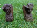 chenets personnages en fonte pat rouillé , la paire !, Maison & Meubles, Enlèvement ou Envoi, Neuf, Cheminée au bois