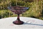 § fruitier sur pied verre moulé mauve, Antiquités & Art, Enlèvement ou Envoi