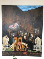 Schilderij rond het thema verlichting-kerk-politiek, Antiek en Kunst