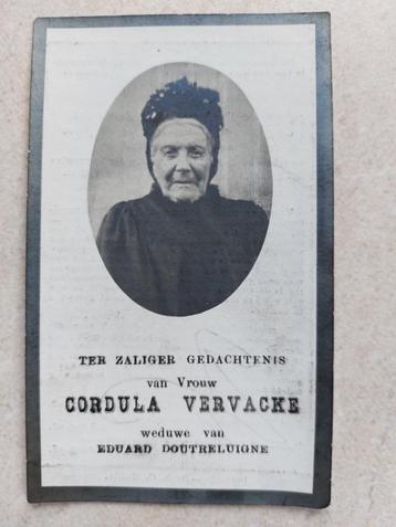 oud bidprentje 1830-1920 Tiegem-Kooigem, Envoi, Image pieuse