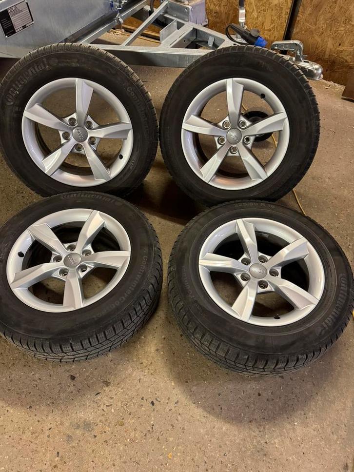 Winterbanden contental +  16” Audi velgen, Auto-onderdelen, Banden en Velgen, Band(en), Winterbanden, Ophalen